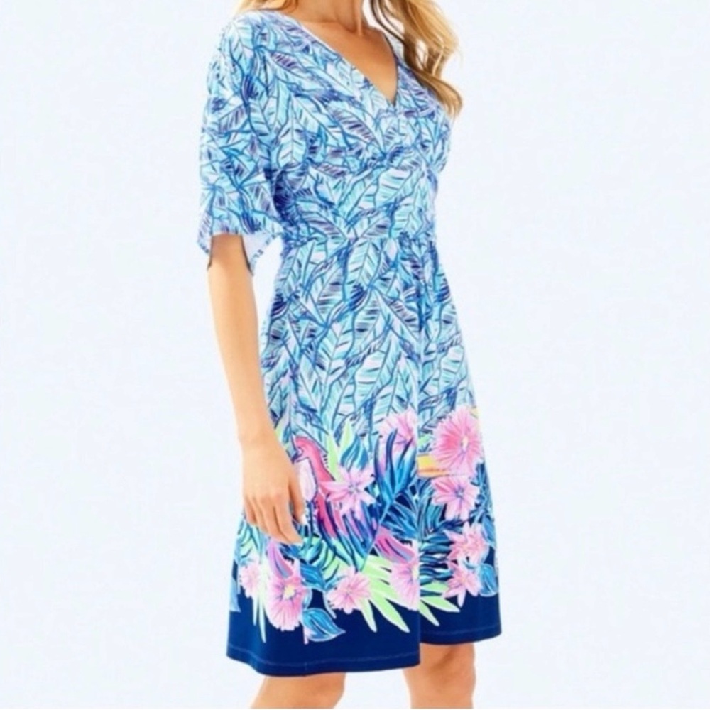 Lilly Pulitzer Parigi Dress Bennet Blue Lets Mango XS EUC